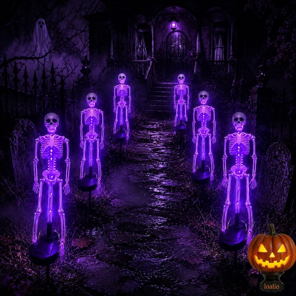 Solar Skeleton Yard Stake Light – Waterproof LED Halloween Outdoor Decoration