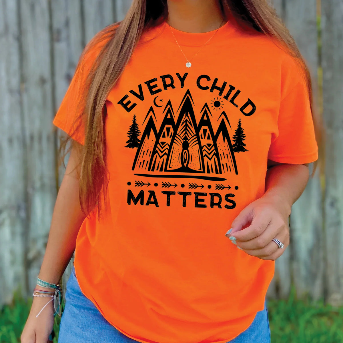 Every Child Matters Mountain Orange Native American Unisex T-shirt/Hoodie/Sweatshirt