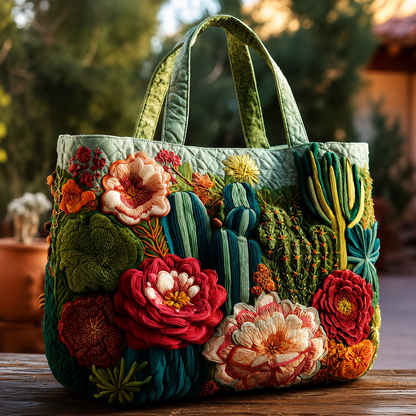Vintage Quilted Tote Bag For Women - Large Capacity Embroidered Shoulder Bag | Cute Animal & Nature Collection