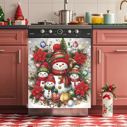 Reusable Christmas-Themed Dishwasher Decal – Festive 2D Printed Kitchen Decor