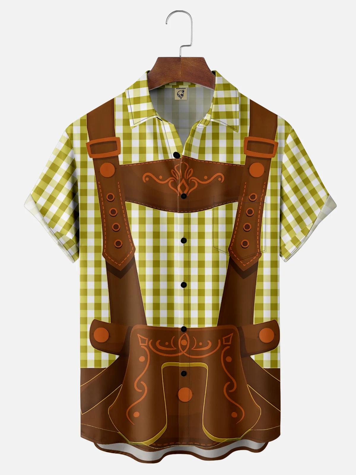 Moisture-wicking Oktoberfest Beer Festival Costume Chest Pocket Casual Shirt