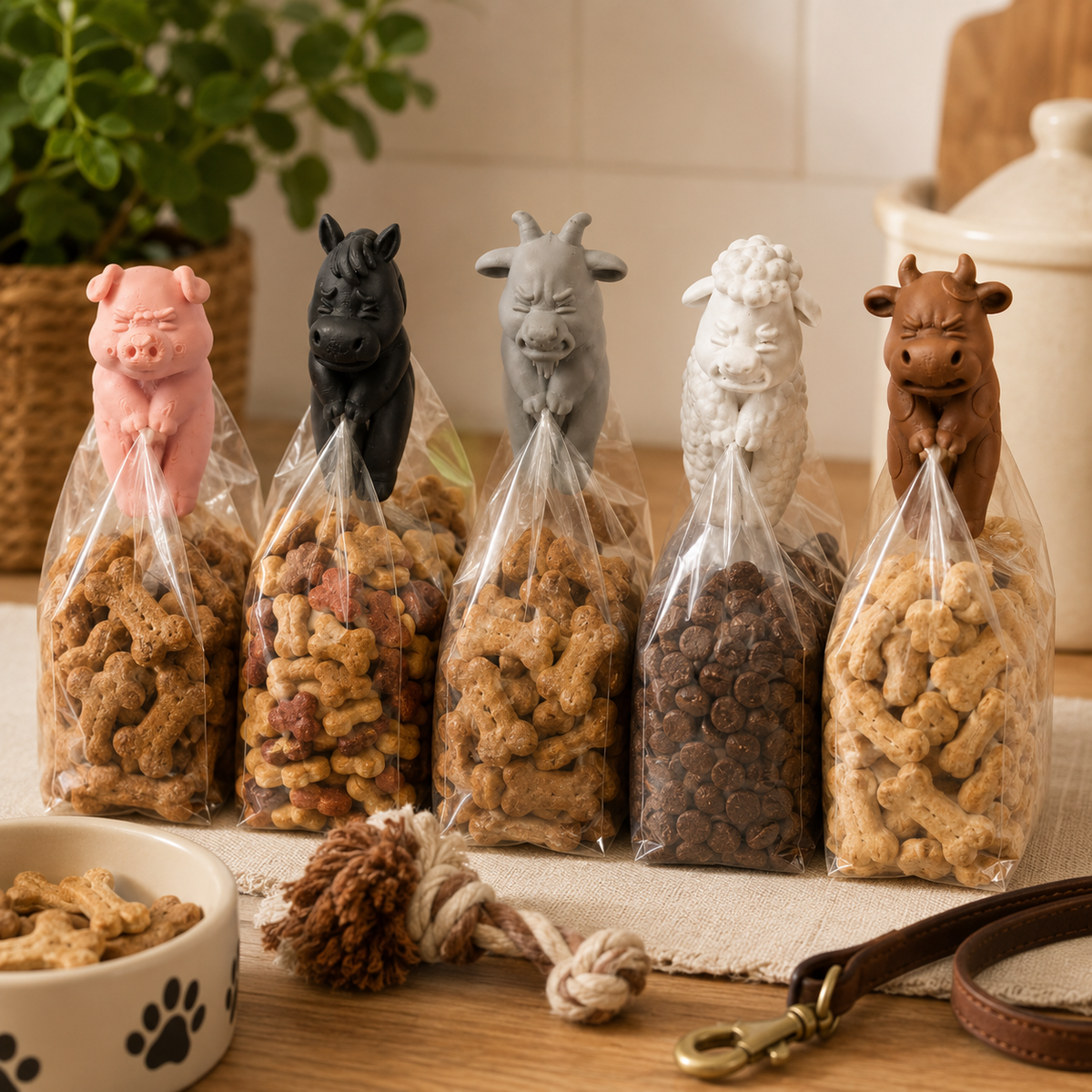 Cute Farm Animal Bag Clips - Reusable Food Sealing Clips for Snacks, Coffee & Pet Treats