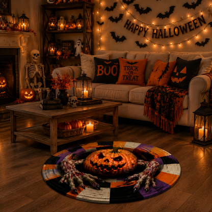 Halloween 3D Illusion Rug – Spooky Doormat for a Thrilling Home Decor Atmosphere