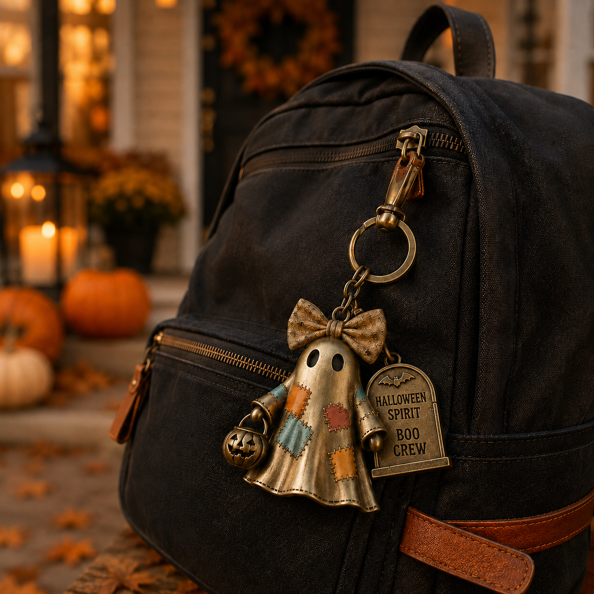 Halloween Ghost Squad Keychain - Cute Spooky Ghost Charm For Keys, Bags & Backpacks