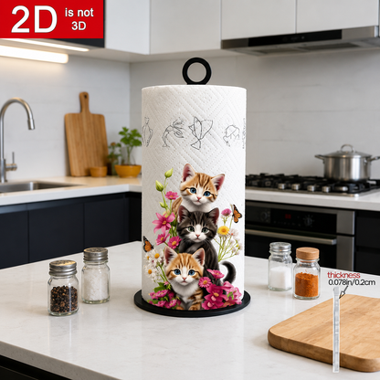 Reusable Decorative Countertop Paper Towel Holder – Themed Kitchen Paper Towel Stand