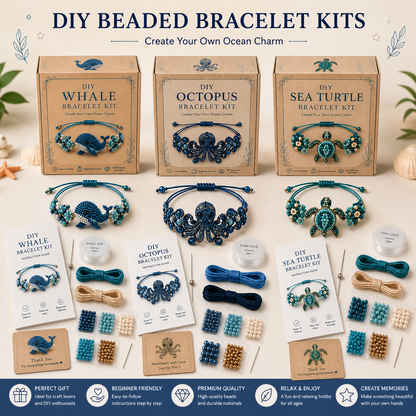 DIY Animal Beaded Bracelet Kit - Beginner-Friendly Jewelry Making Craft Set