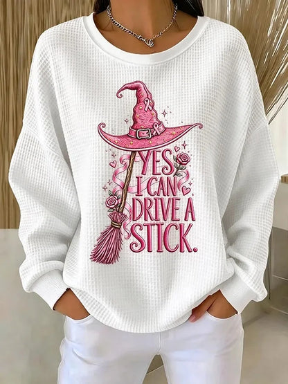 Women's Breast Cancer Print Sweatshirt