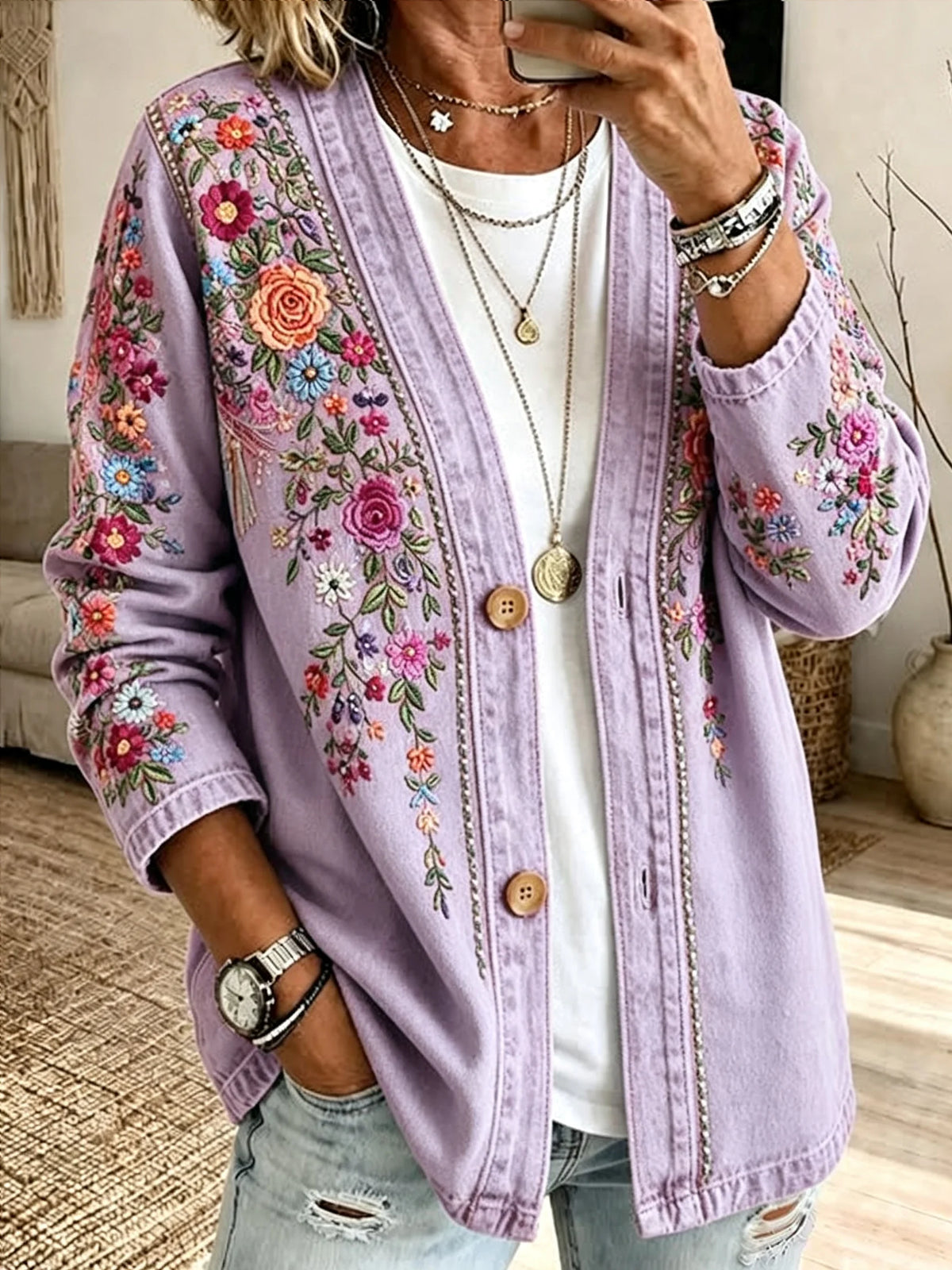 Women's Floral Print Casual Top