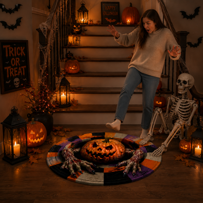 Halloween 3D Illusion Rug – Spooky Doormat for a Thrilling Home Decor Atmosphere