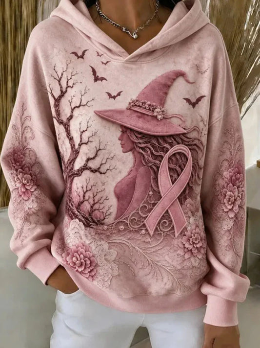 Women's Casual Print Hooded Sweatshirt