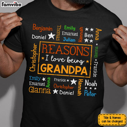 Personalisiertes Geschenk für Opa Gründe, warum ich es liebe, Word Art Shirt - Hoodie - Sweatshirt