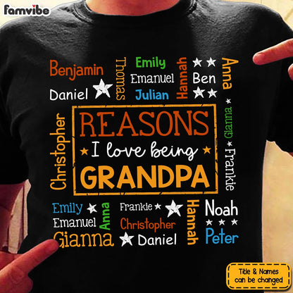 Personalisiertes Geschenk für Opa Gründe, warum ich es liebe, Word Art Shirt - Hoodie - Sweatshirt