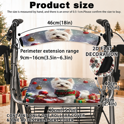 Reusable Walker Seat and Handle Cover Set – Adjustable 2D Decorative Walker Accessories