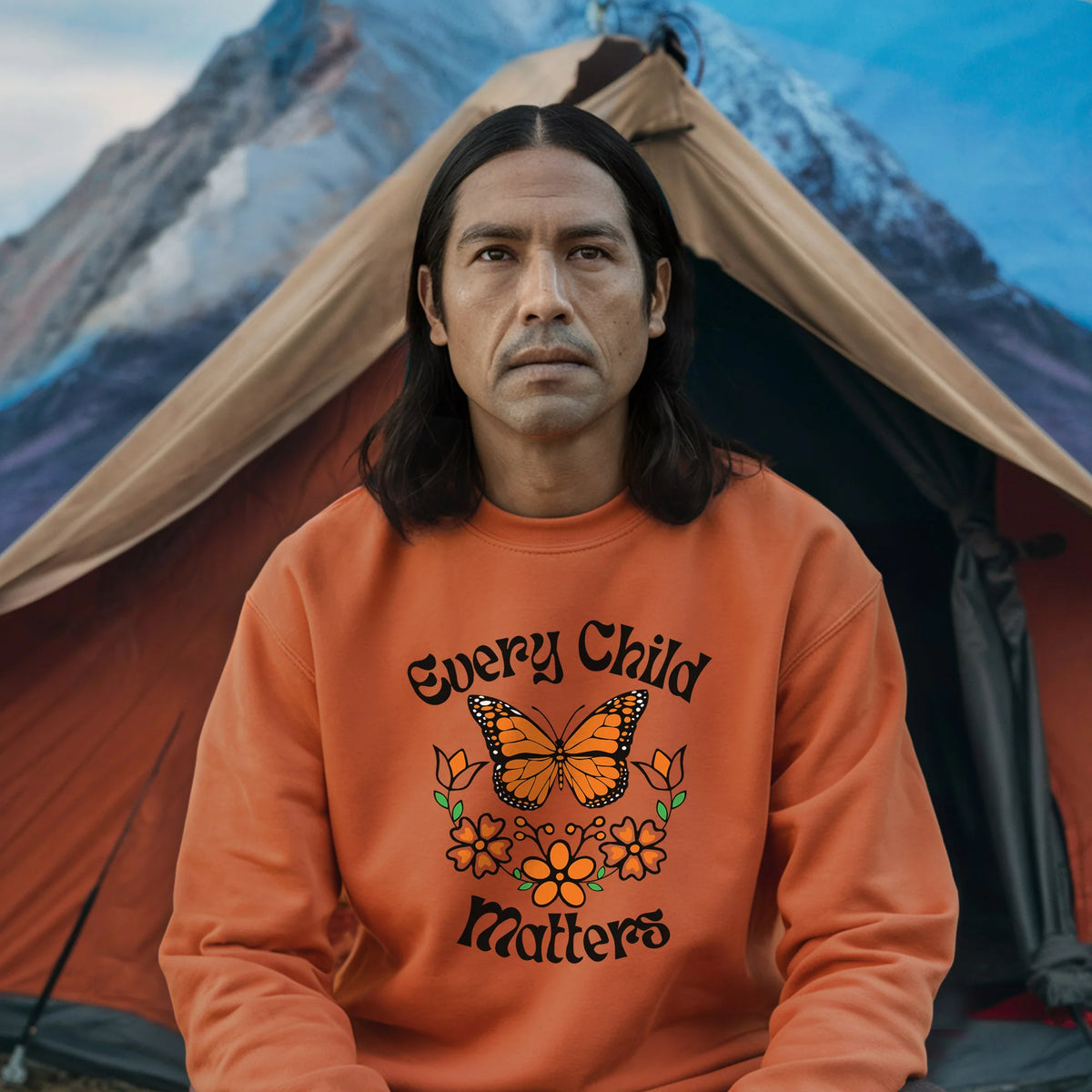 Every Child Matters Native Orange Butterfly Native American Unisex T-shirt/Hoodie/Sweatshirt