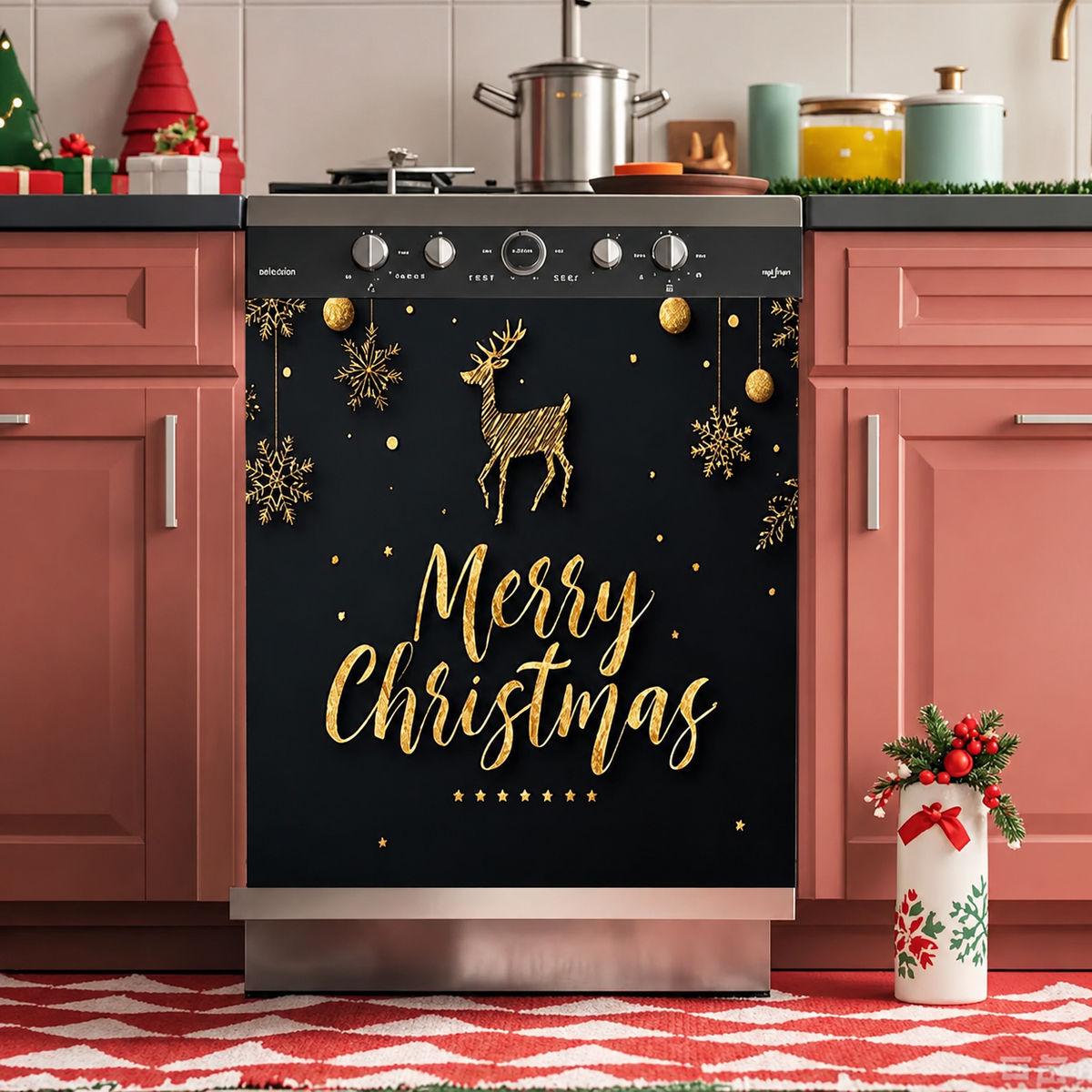 Halloween-Themed Dishwasher Decal—Kitchen Decor for a Spooky Atmosphere