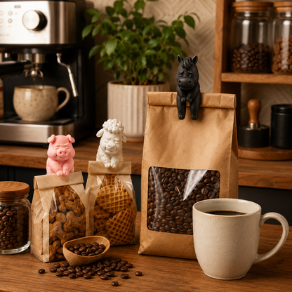 Cute Farm Animal Bag Clips - Reusable Food Sealing Clips for Snacks, Coffee & Pet Treats