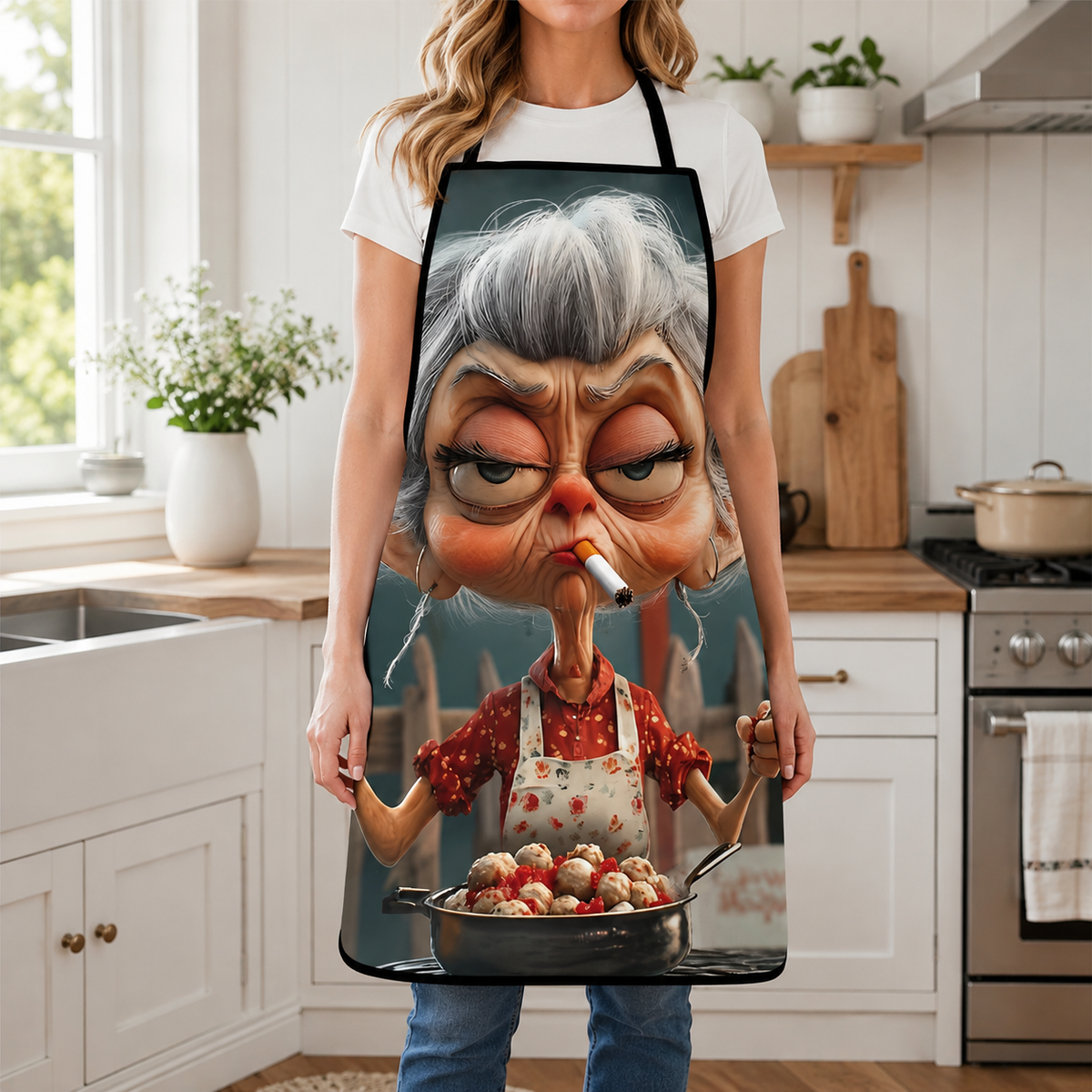 Funny Grandma Cooking Apron - Hilarious Kitchen Gift For Women