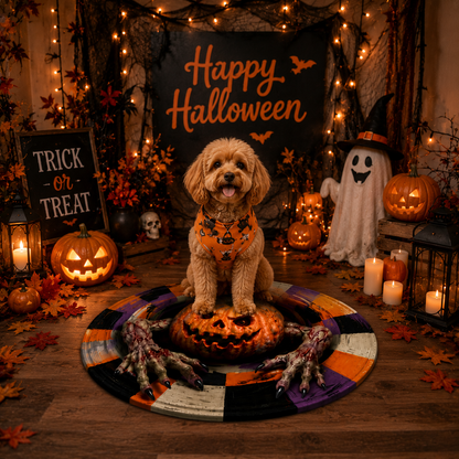 Halloween 3D Illusion Rug – Spooky Doormat for a Thrilling Home Decor Atmosphere