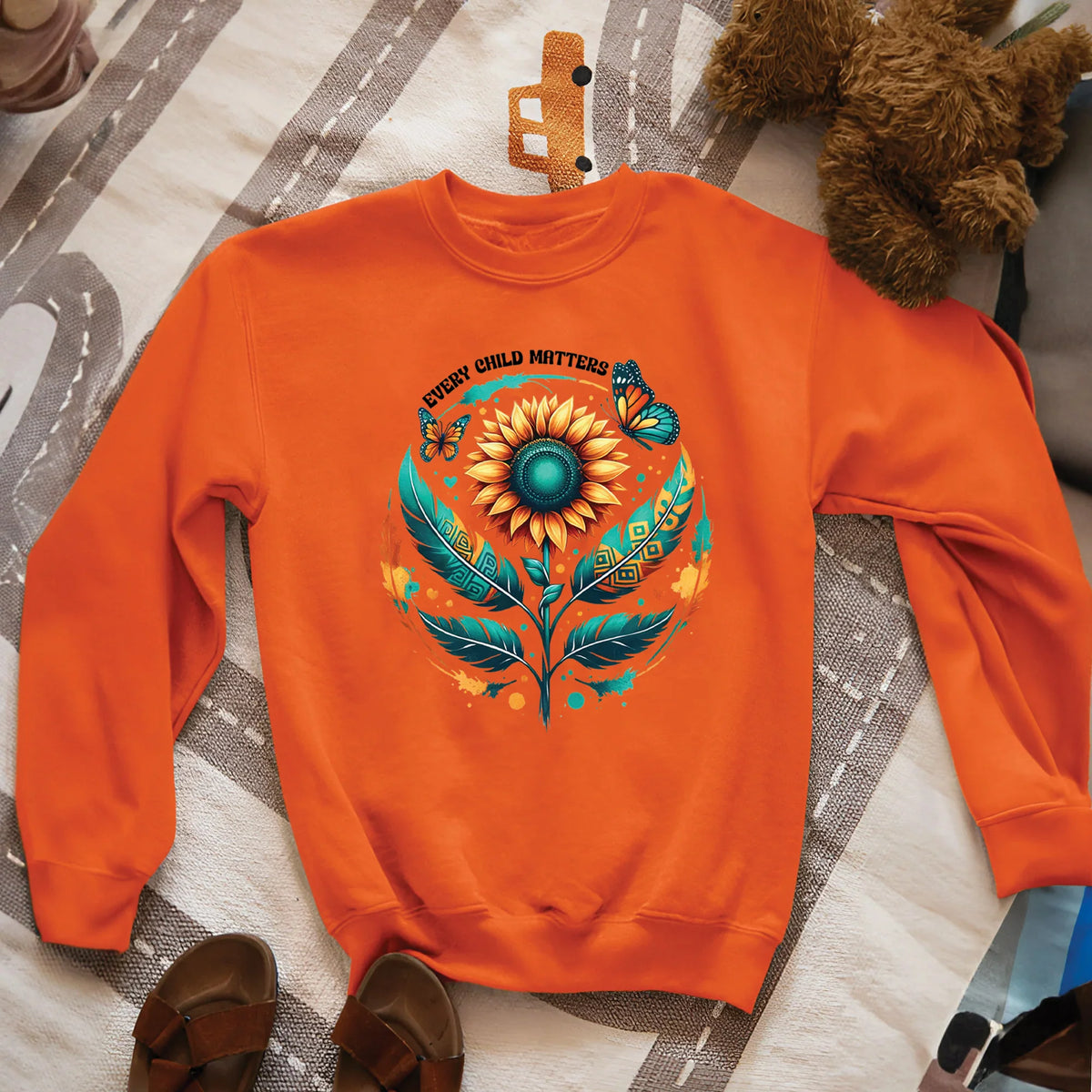 Every Child Matters Sunflower Orange Native American Unisex T-shirt/Hoodie/Sweatshirt