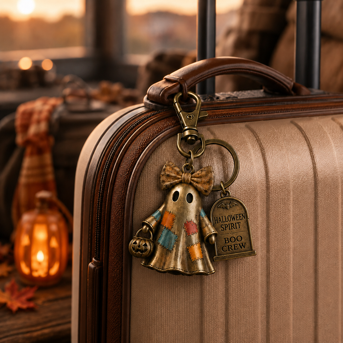 Halloween Ghost Squad Keychain - Cute Spooky Ghost Charm For Keys, Bags & Backpacks