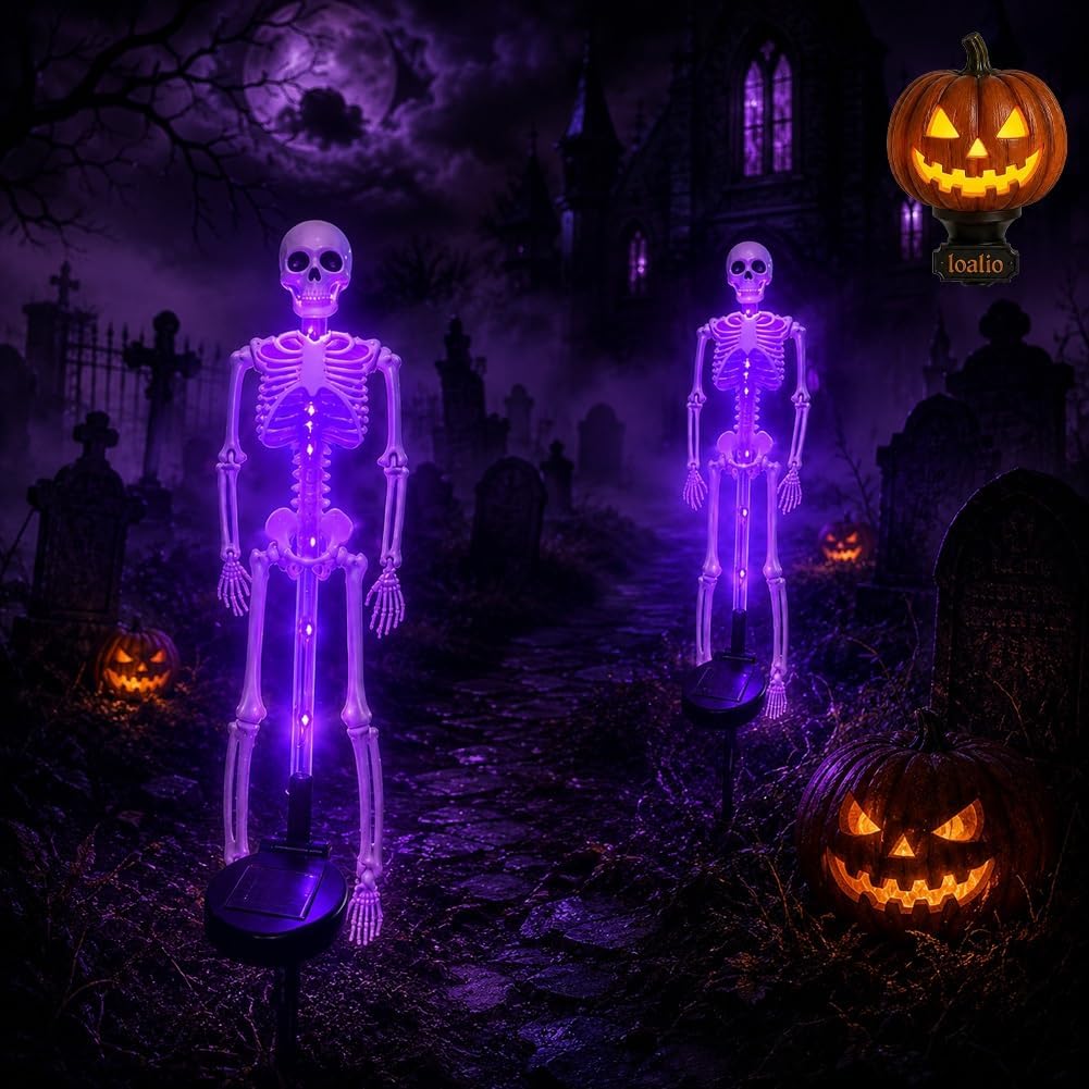 Solar Skeleton Yard Stake Light – Waterproof LED Halloween Outdoor Decoration