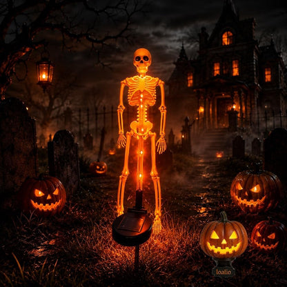 Solar Skeleton Yard Stake Light – Waterproof LED Halloween Outdoor Decoration