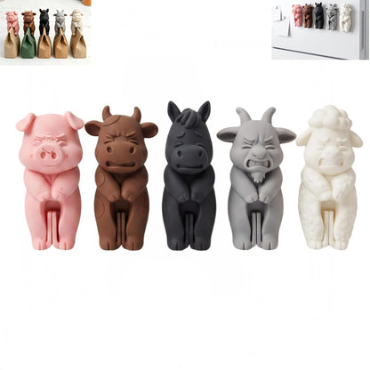 Cute Farm Animal Bag Clips - Reusable Food Sealing Clips for Snacks, Coffee & Pet Treats
