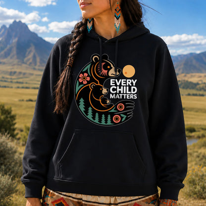 Sacred Bear Family Every Child Matters Orange Shirt Day Unisex T-shirt/Hoodie/Sweatshirt