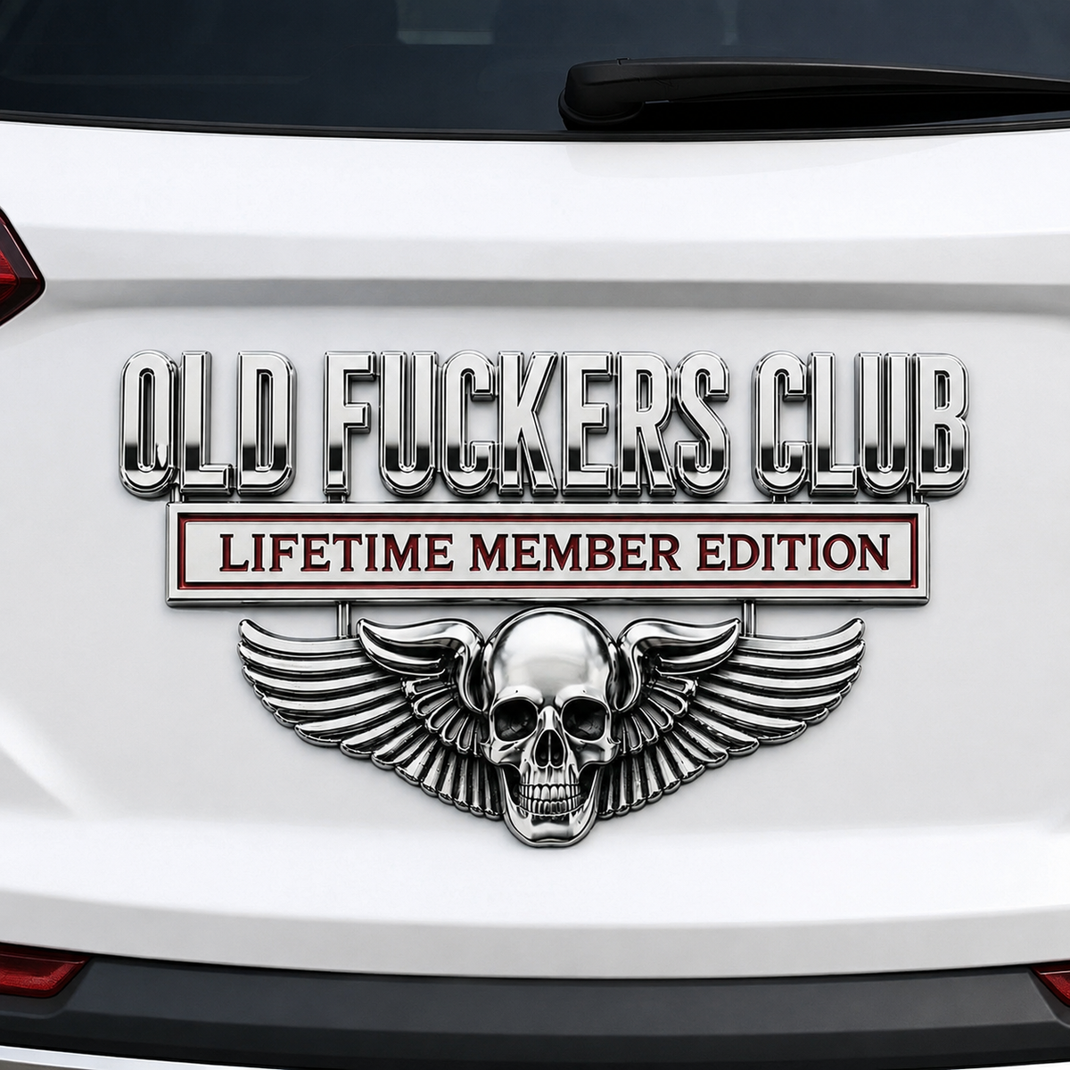 Old F*CKERS Club Metal Car Emblem