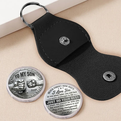 Custom Pocket Hug Token - Personalized To My Son I Believe In You Gift From Dad