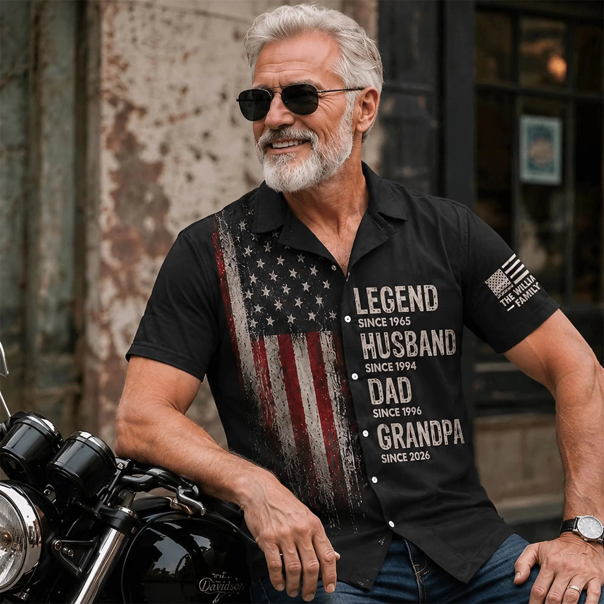Custom Grandpa Hawaiian Shirt - Legendary Dad, Grandpa & Hero