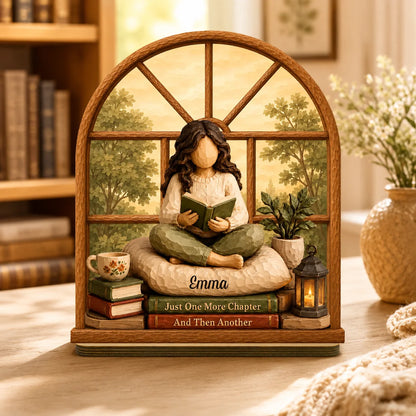 Custom Wooden Reading Plaque - Personalized Gifts For Book Lovers & Readers - A Cozy Escape Between Pages