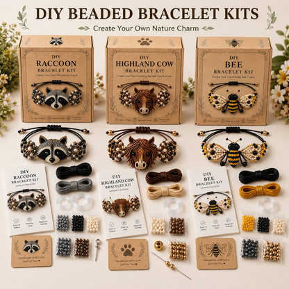 DIY Animal Beaded Bracelet Kit - Beginner-Friendly Jewelry Making Craft Set