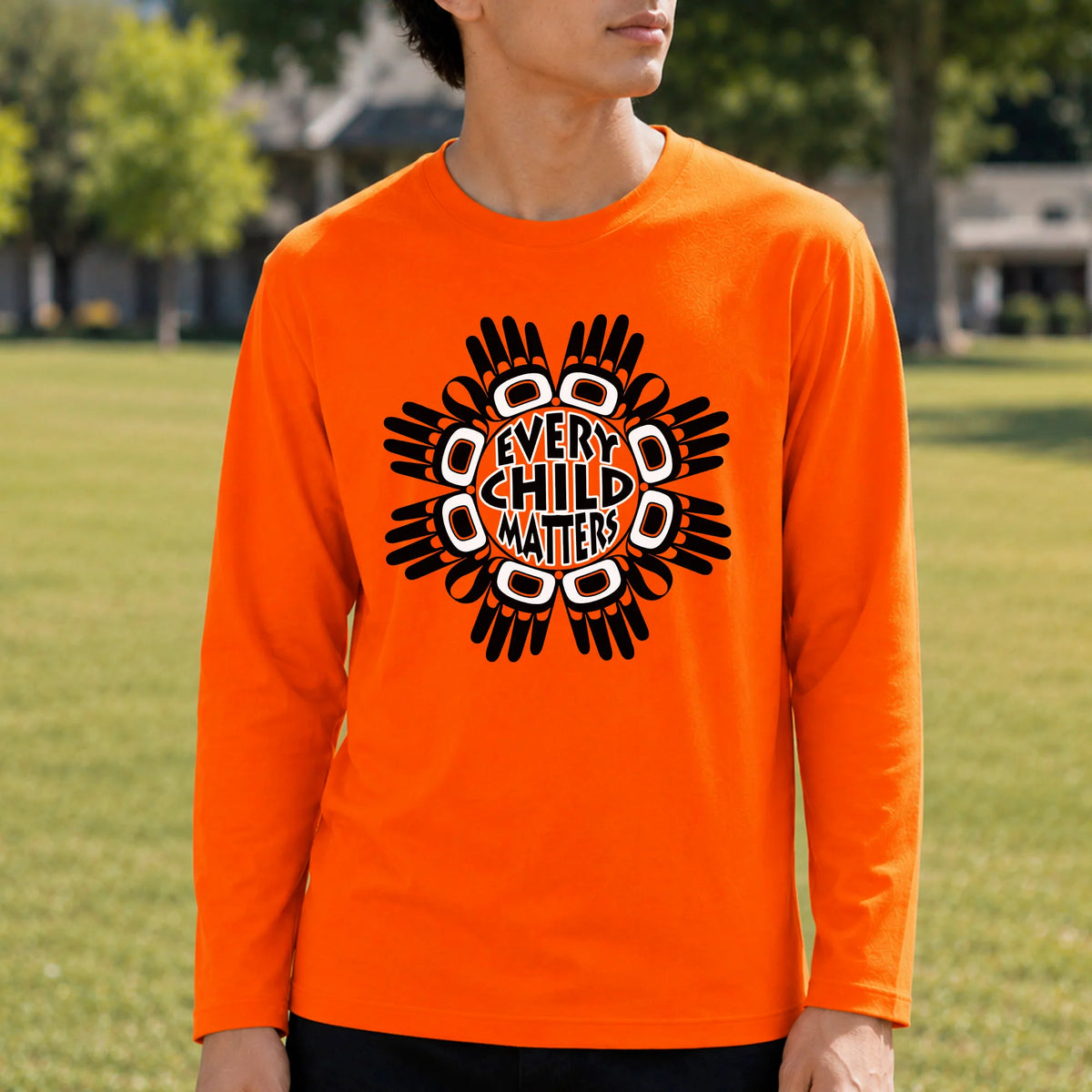 Every Child Matters Circle Hand Black For Orange Shirt Day Unisex T-shirt/Hoodie/Sweatshirt