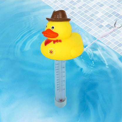 Fun Floating Duck-Shaped Pool Thermometer—Suitable for Pools, Spas, and Hot Tubs; Easy-to-Read Display; Halloween Gift