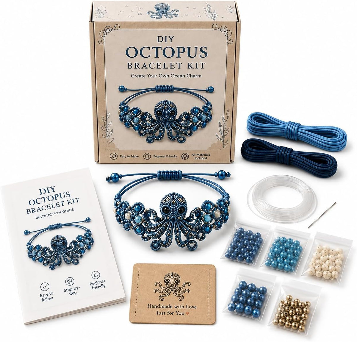 DIY Animal Beaded Bracelet Kit - Beginner-Friendly Jewelry Making Craft Set