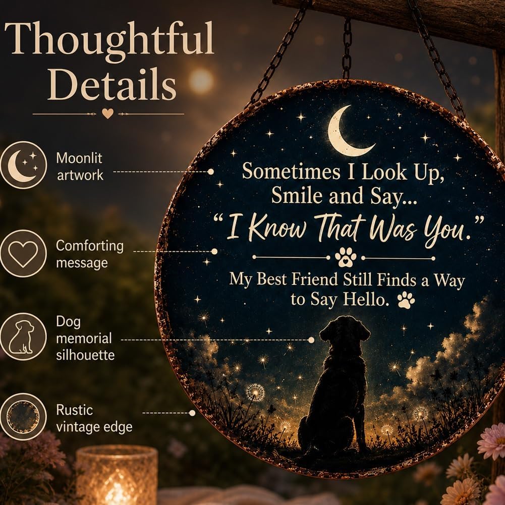 Memorial Garden Hanging Sign – “I Know That Was You” Remembrance Decor for Loss of Loved One or Pet