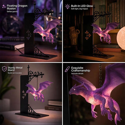 Fantasy Dragon Bookshelf Lamp - The Perfect Gift For Dragon Lovers