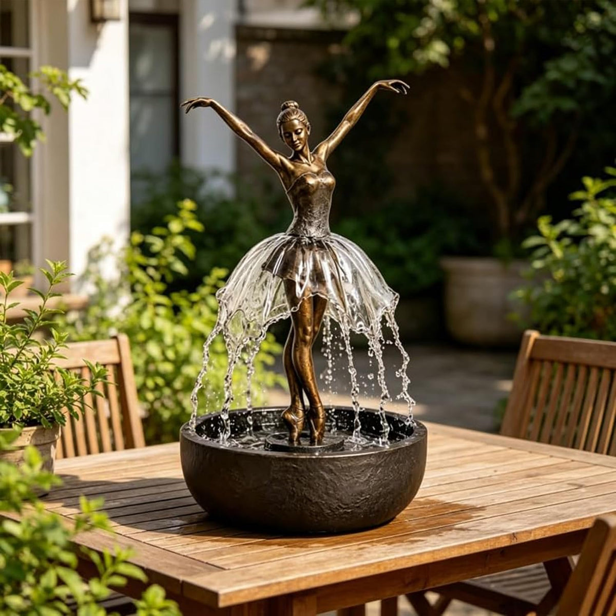 Ballerina Tabletop Water Fountain – Elegant Indoor Relaxation Decor