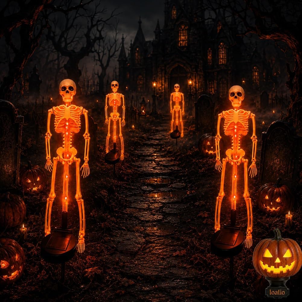 Solar Skeleton Yard Stake Light – Waterproof LED Halloween Outdoor Decoration