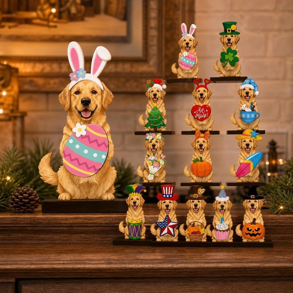 Interchangeable Seasonal Animal Wooden Decor – Magnetic Holiday Accessories