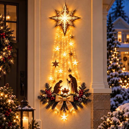 Bethlehem Star Nativity Wall Light – Glowing Christian Christmas Decor