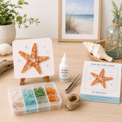 Sea Glass Mosaic Craft Kit – DIY Coastal-Style Art & Craft for Adults and Seniors