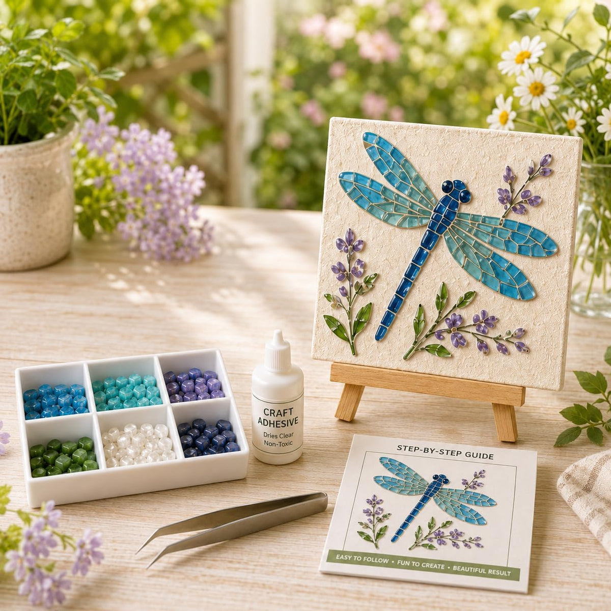 Sea Glass Mosaic Craft Kit – DIY Coastal-Style Art & Craft for Adults and Seniors