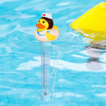 Fun Floating Duck-Shaped Pool Thermometer—Suitable for Pools, Spas, and Hot Tubs; Easy-to-Read Display; Halloween Gift