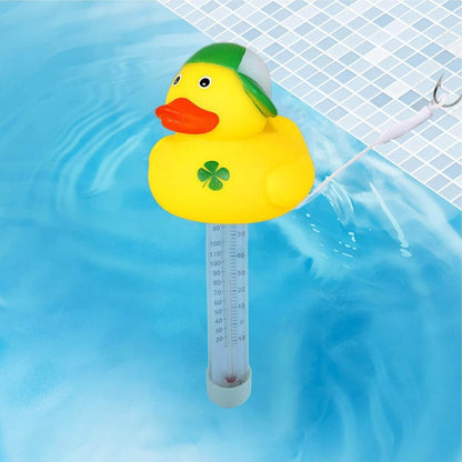 Fun Floating Duck-Shaped Pool Thermometer—Suitable for Pools, Spas, and Hot Tubs; Easy-to-Read Display; Halloween Gift