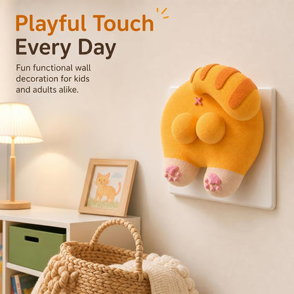 Funny Cat Butt Light Switch Cover - 3D Kitty Wall Plate Decor