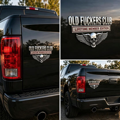 Old F*CKERS Club Metal Car Emblem