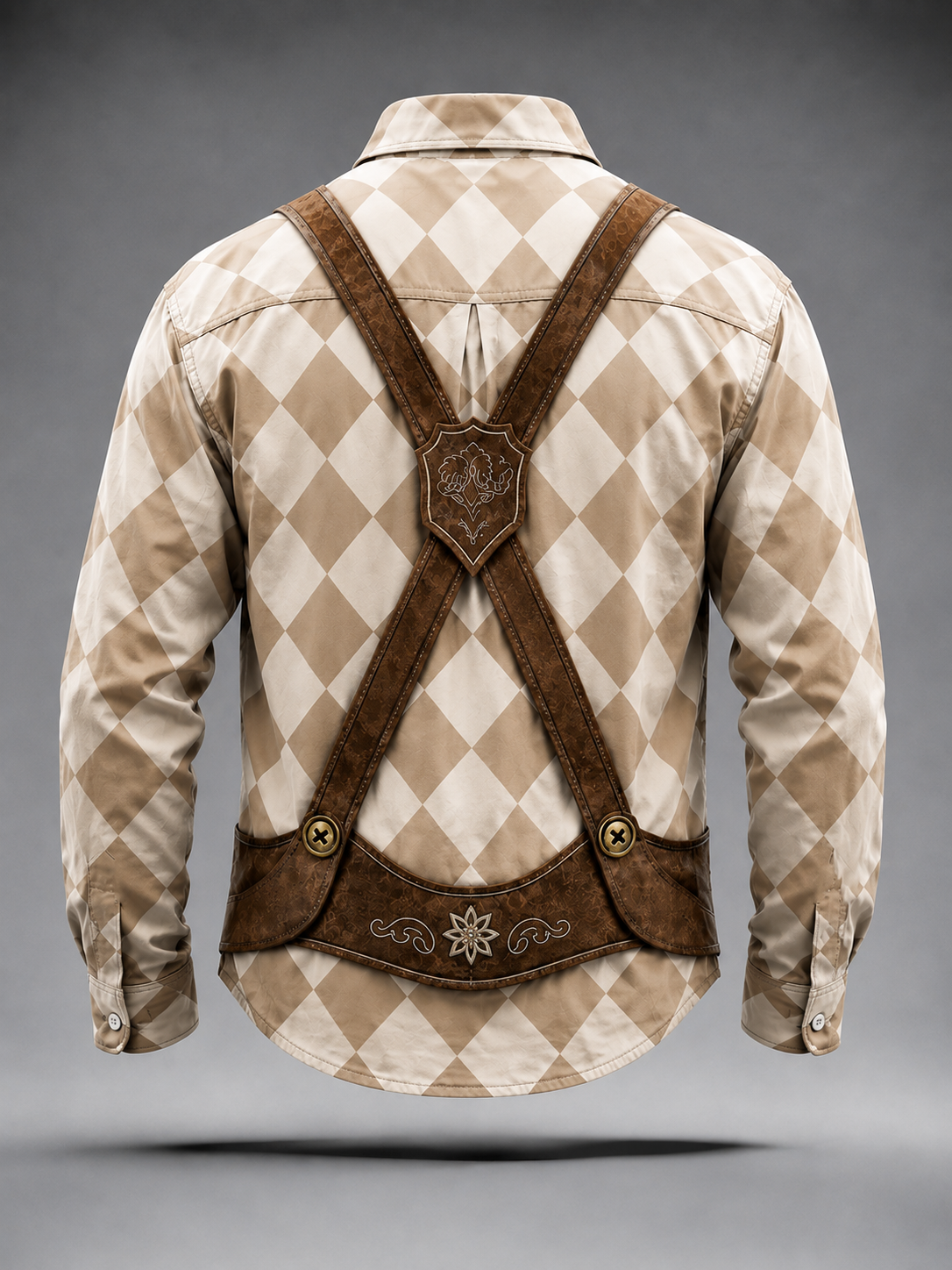 Moisture-Wicking Oktoberfest Style Chest Pocket Long-Sleeve Casual Shirt