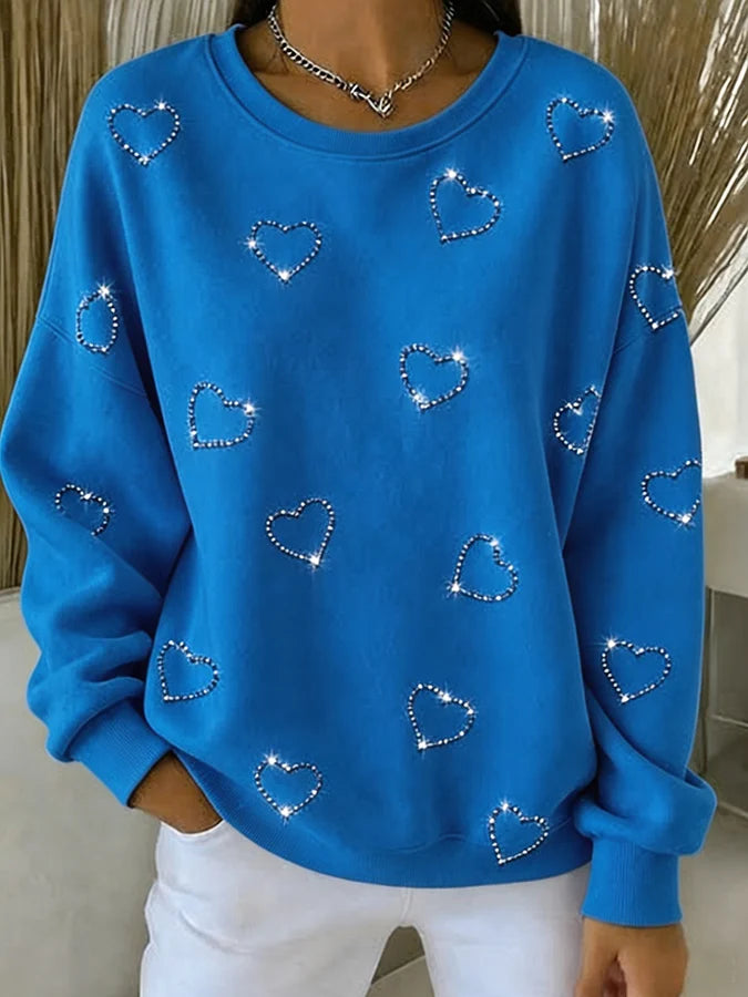 Women's Casual Printed Long-Sleeve Sweatshirt
